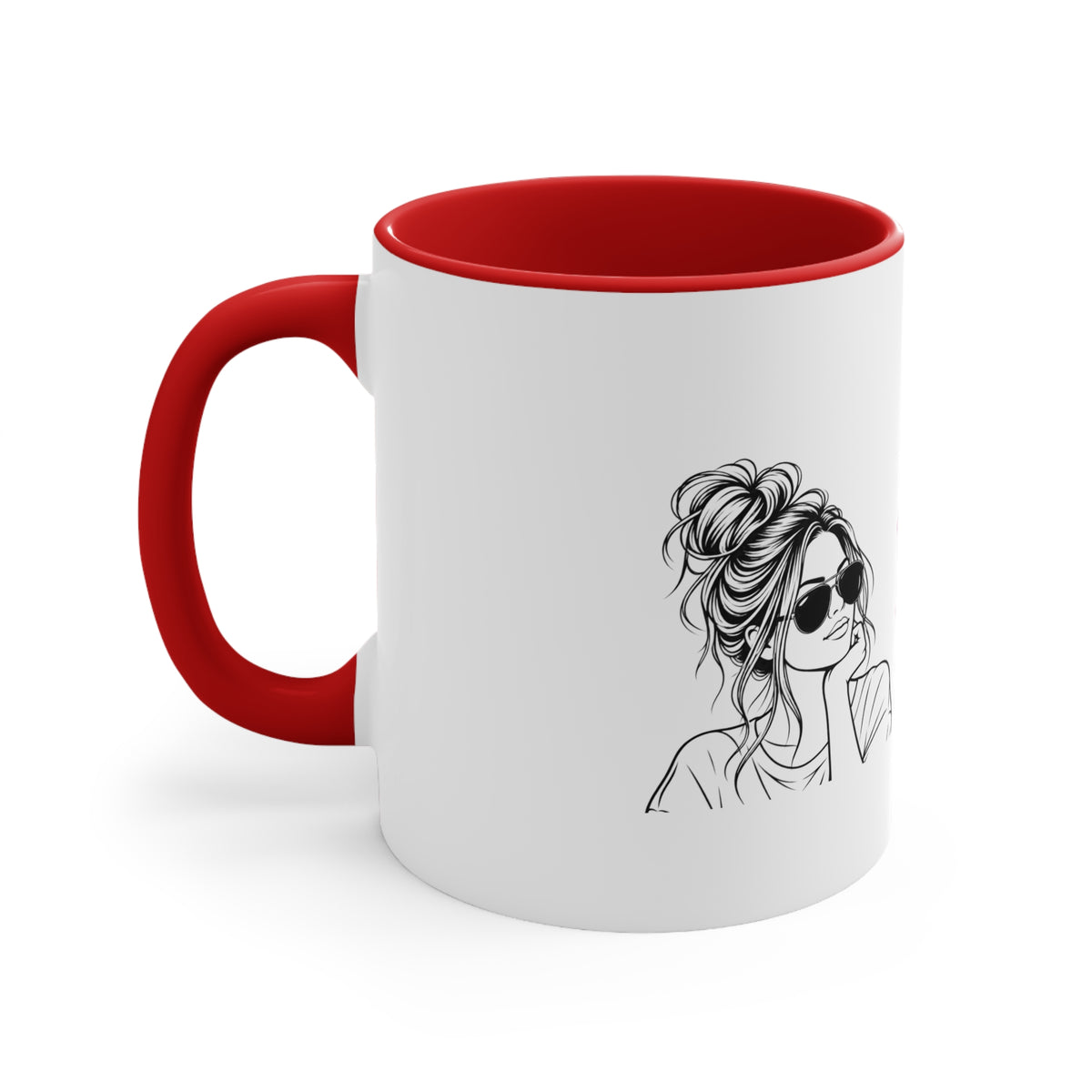 Not Today Accent Mug — Sassy Woman Illustration 11oz