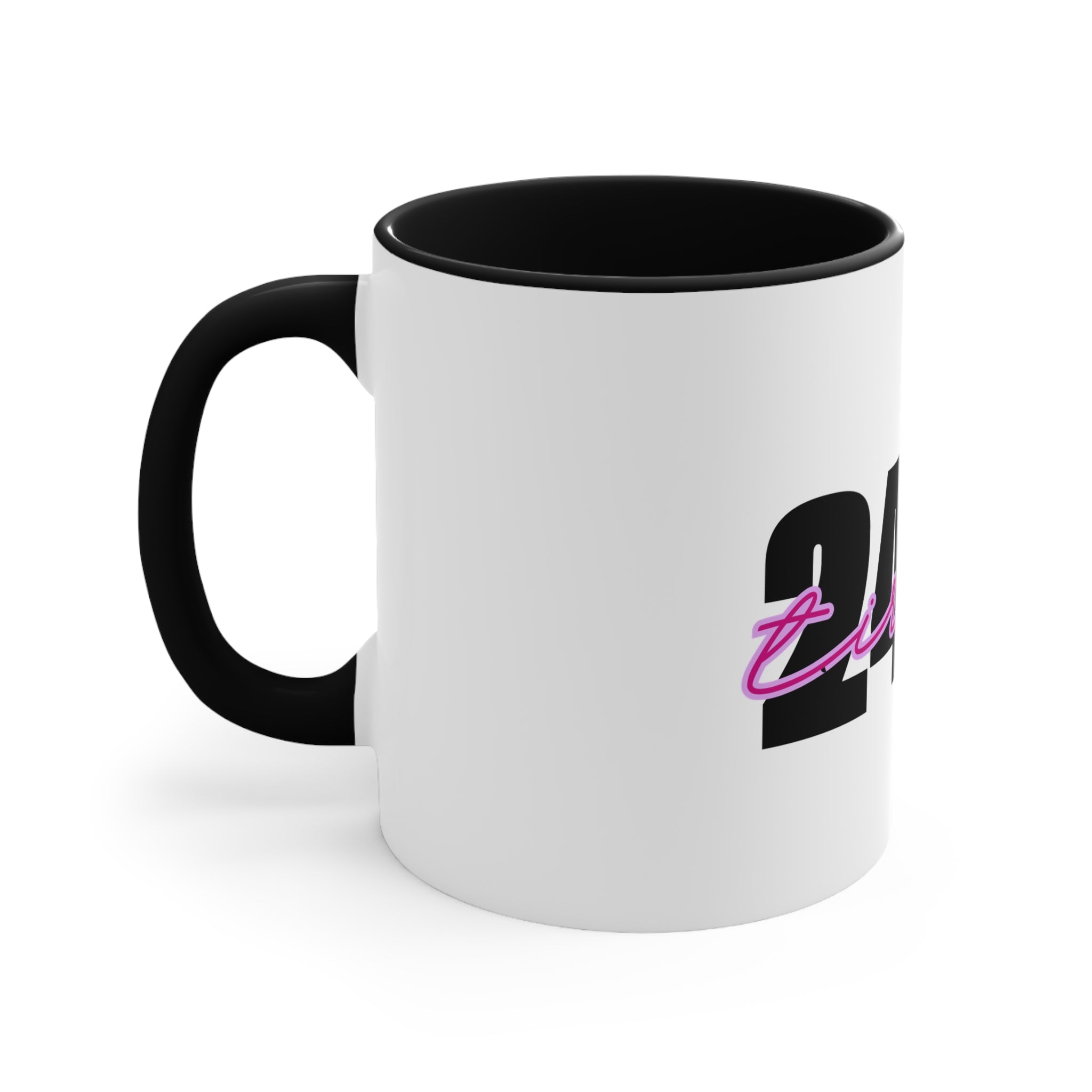24/7 Tired Coffee Mug — Retro Script Accent 11oz