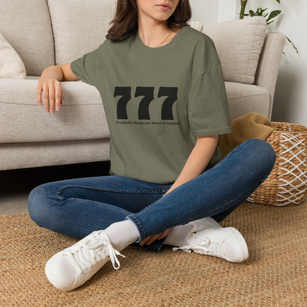 777 Lucky Number T-Shirt — Positive Vibes Graphic Tee