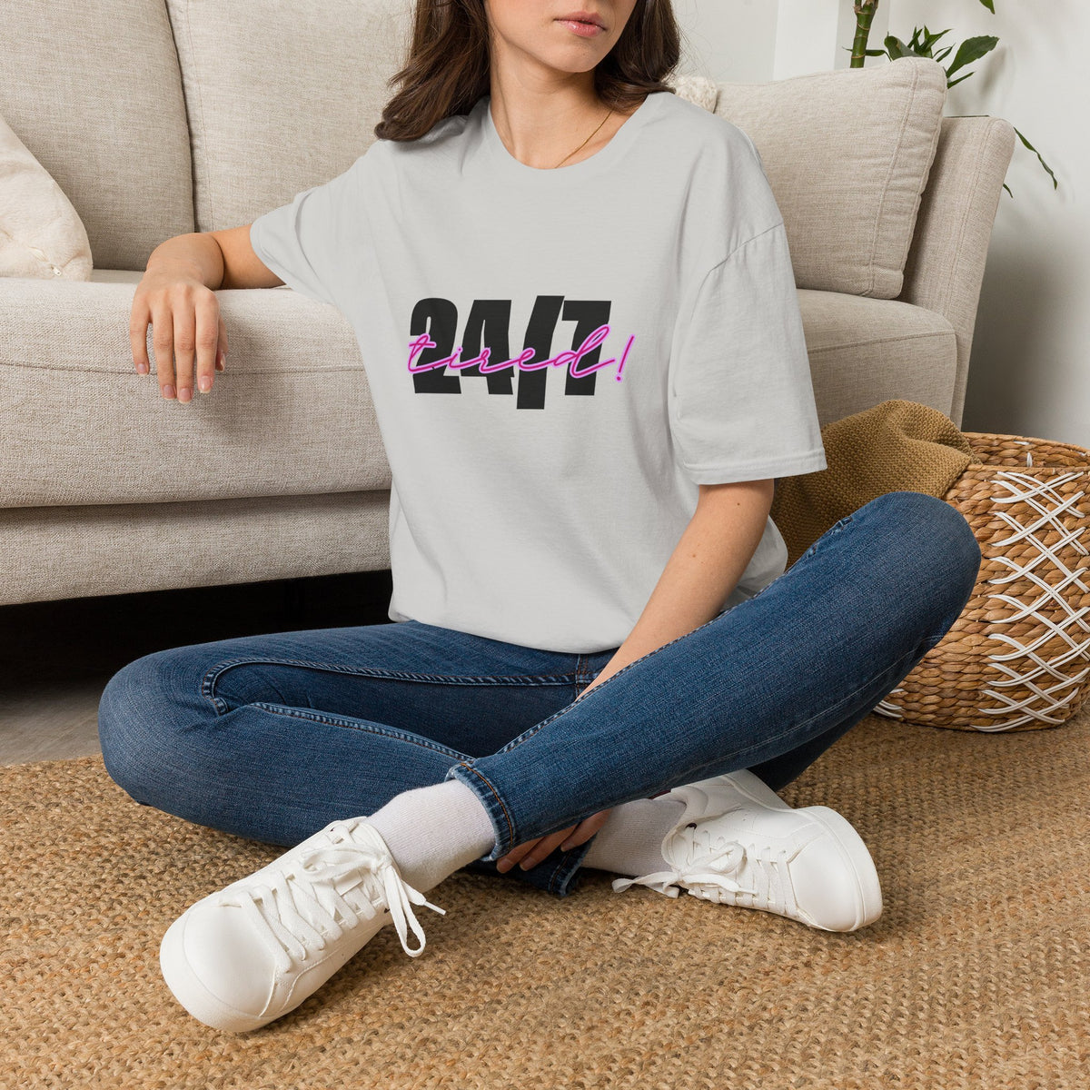 T-Shirt — "24/7 Tired" Graphic Tee