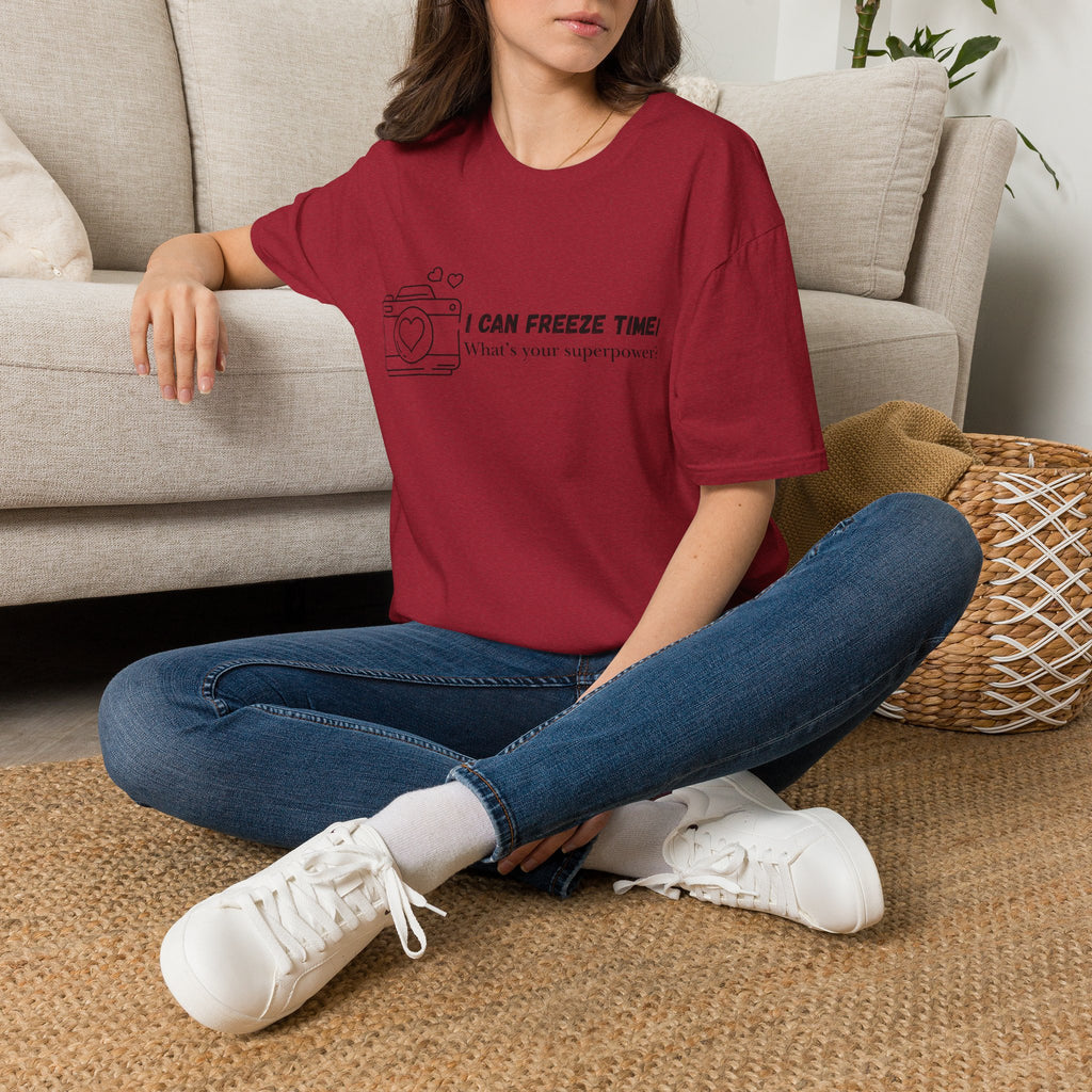 I Can Freeze Time Camera T-Shirt — "What's Your Superpower?"