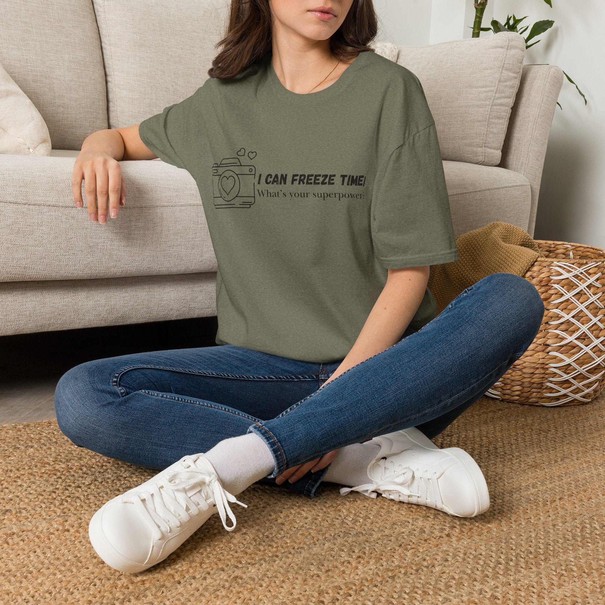 I Can Freeze Time Camera T-Shirt — "What's Your Superpower?"
