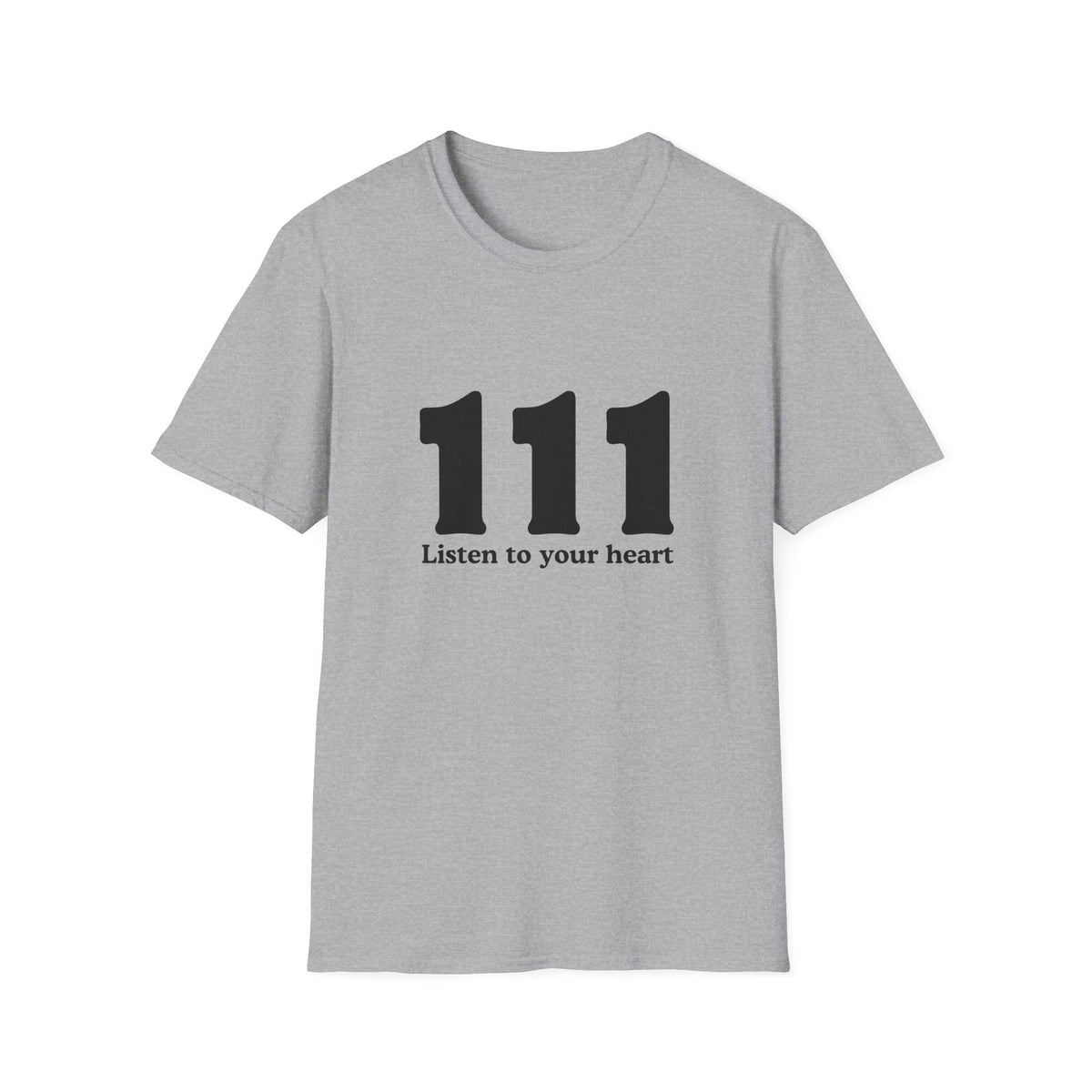 111 Listen to Your Heart T‑Shirt — Angel Number 111 Spiritual Tee