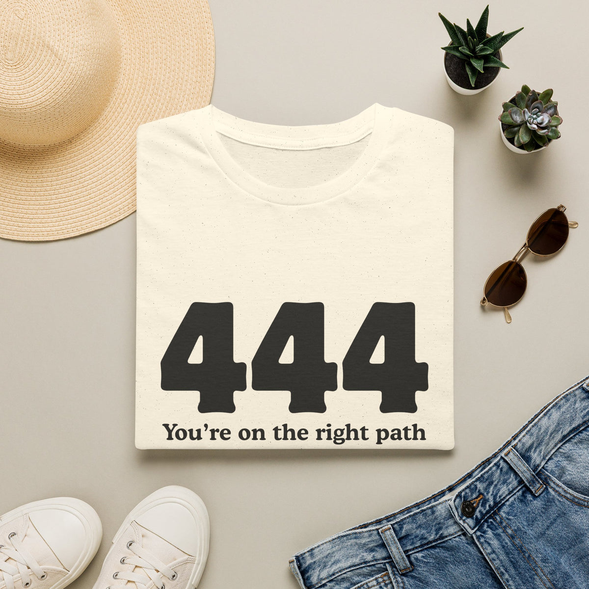 444 "You’re On The Right Path" T‑Shirt — Spiritual Numerology Tee