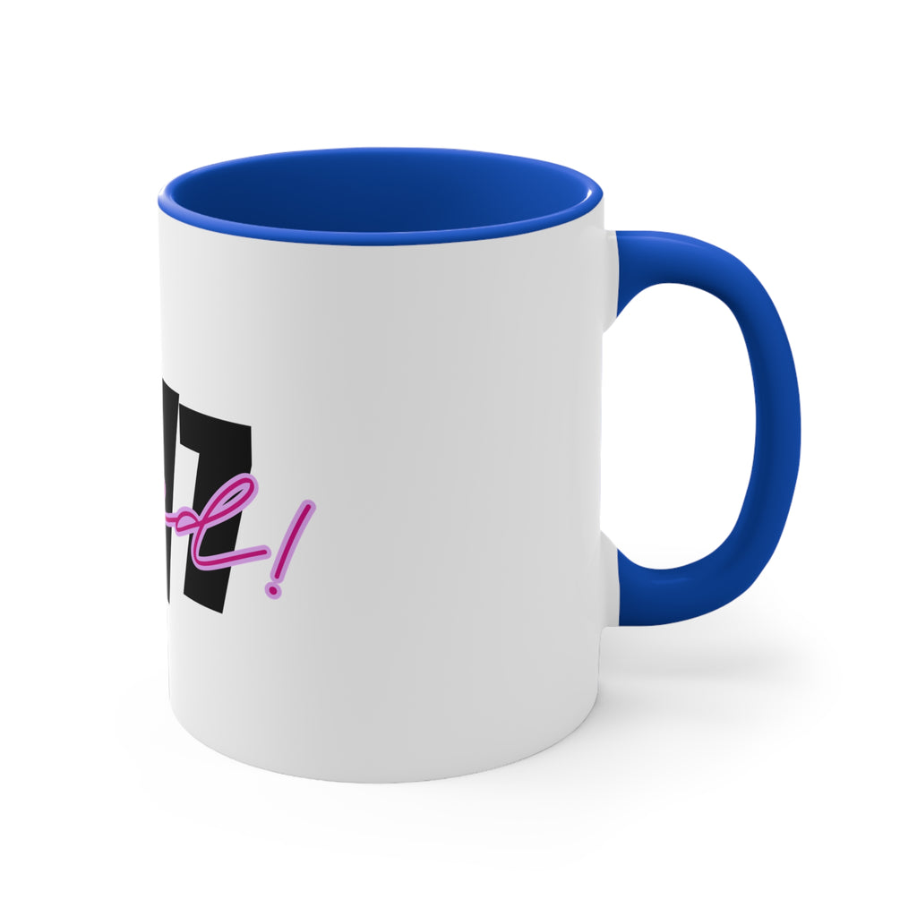 24/7 Tired Coffee Mug — Retro Script Accent 11oz