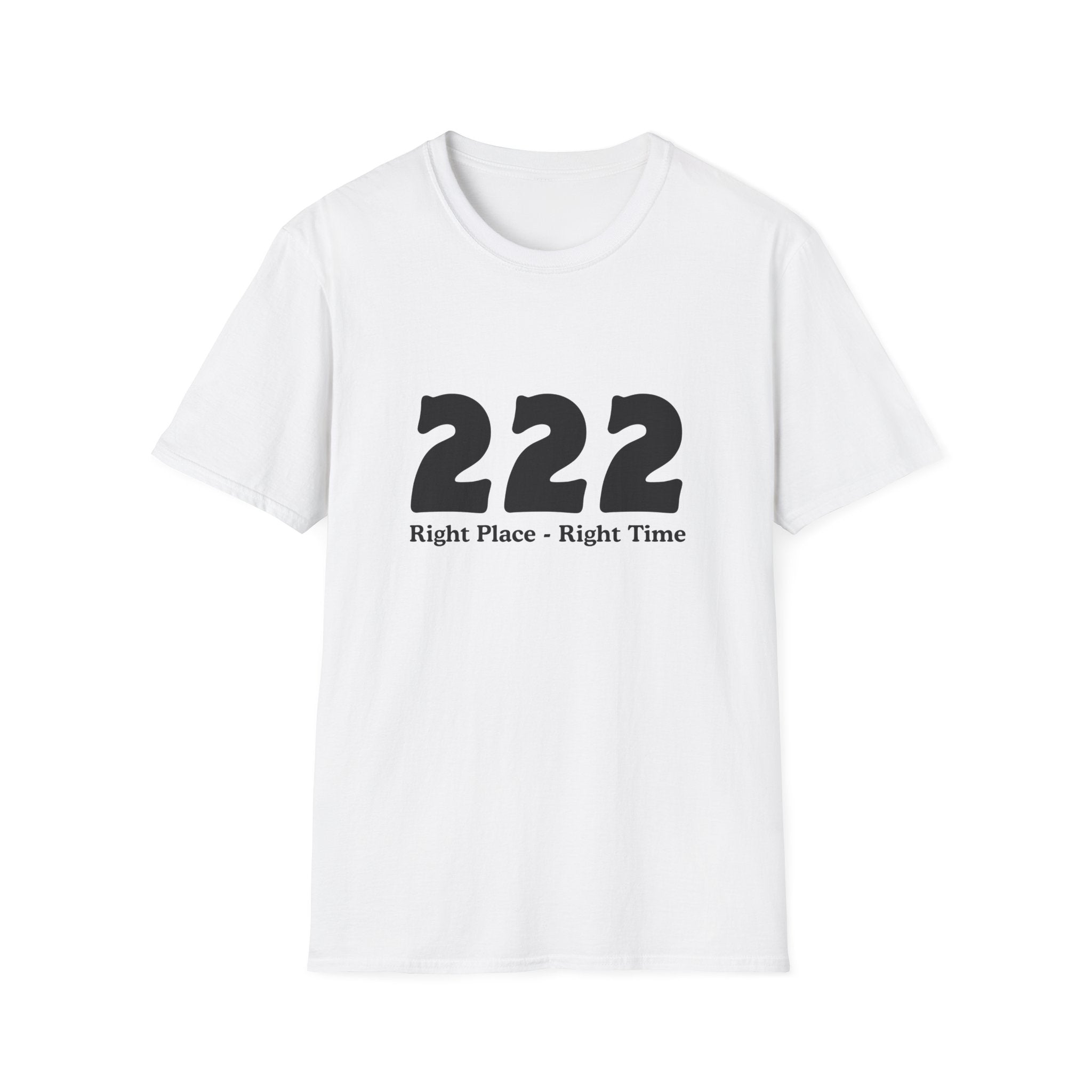 222 Right Place Right Time T-Shirt — Angel Number 222 Spiritual Tee
