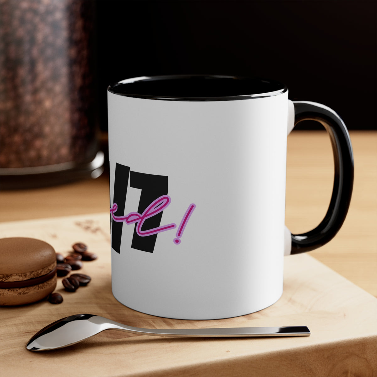 24/7 Tired Coffee Mug — Retro Script Accent 11oz