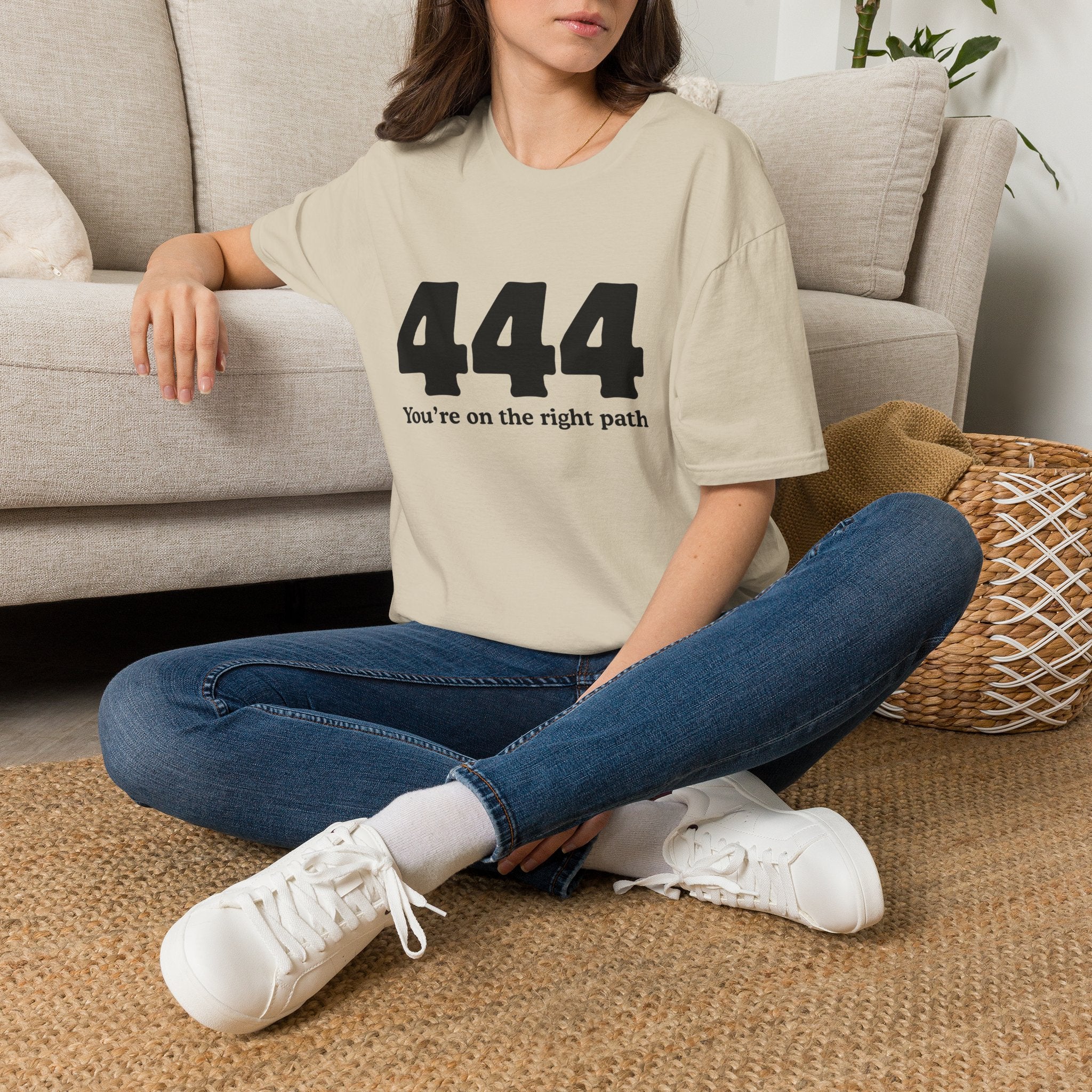 444 "You’re On The Right Path" T‑Shirt — Spiritual Numerology Tee