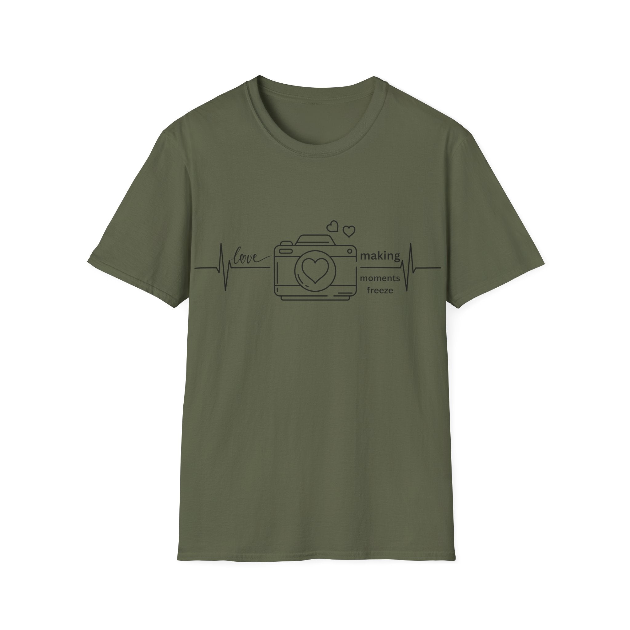Photography Lover T-Shirt — “Love Making Moments Freeze” Camera Graphic Tee