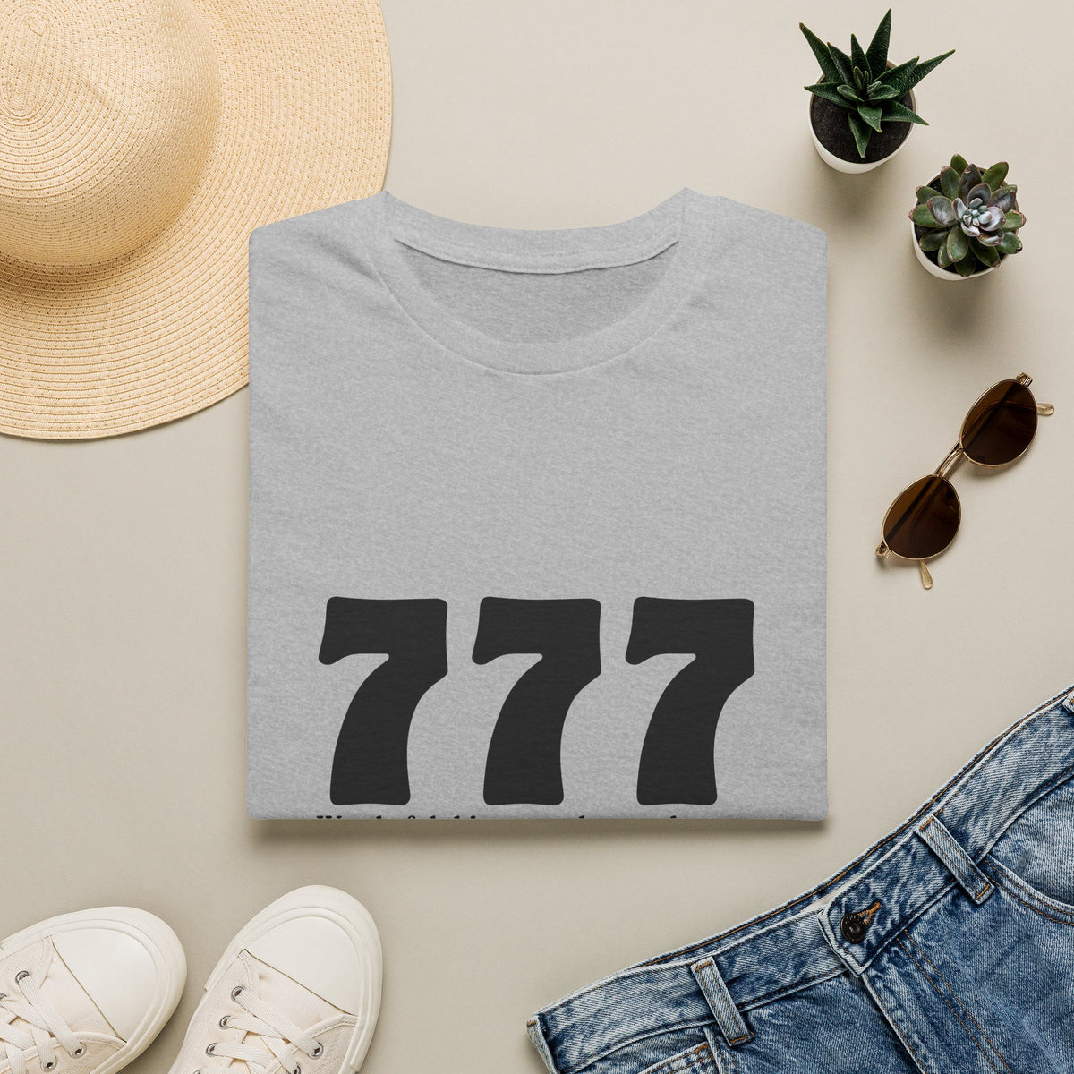 777 Lucky Number T-Shirt — Positive Vibes Graphic Tee
