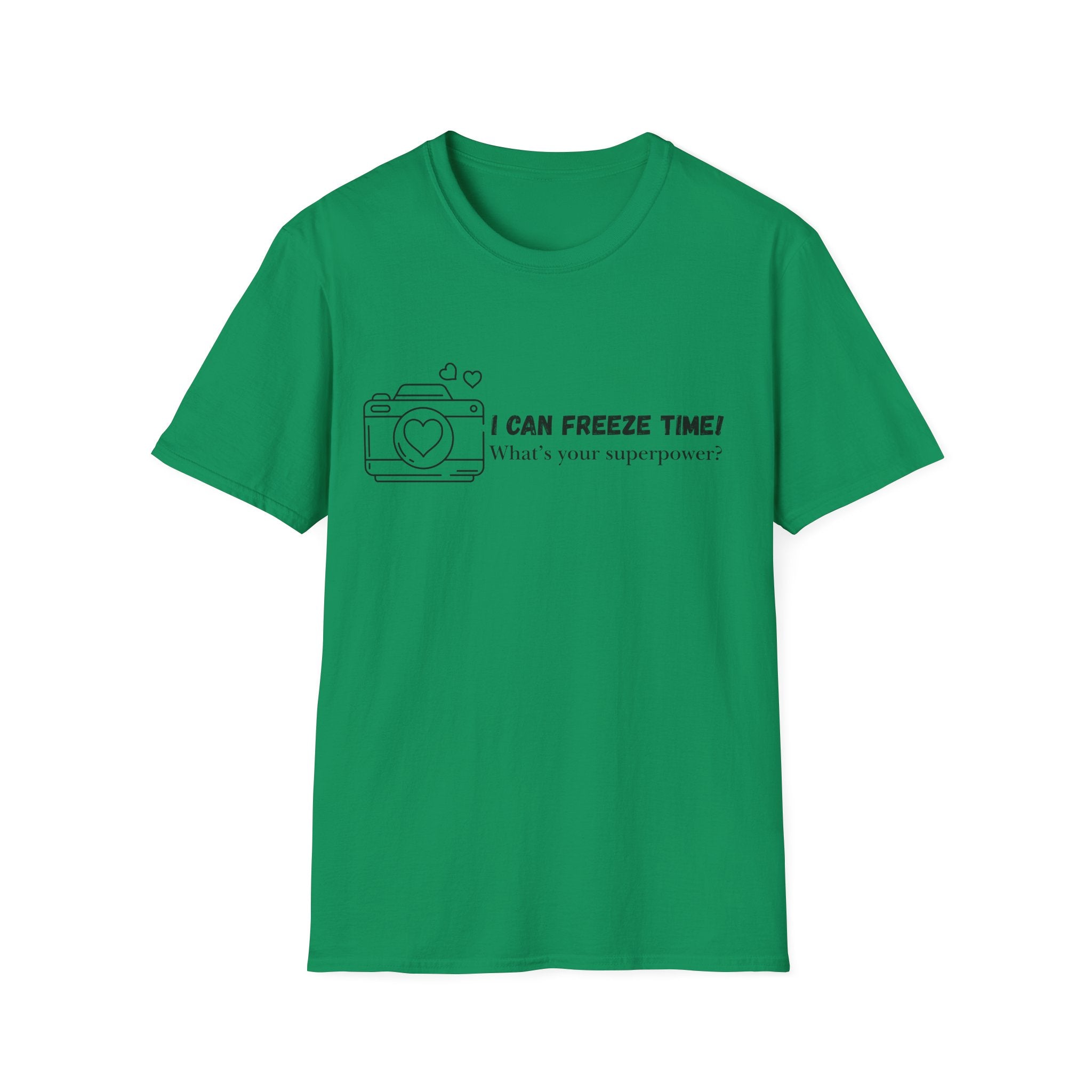 I Can Freeze Time Camera T-Shirt — "What's Your Superpower?"