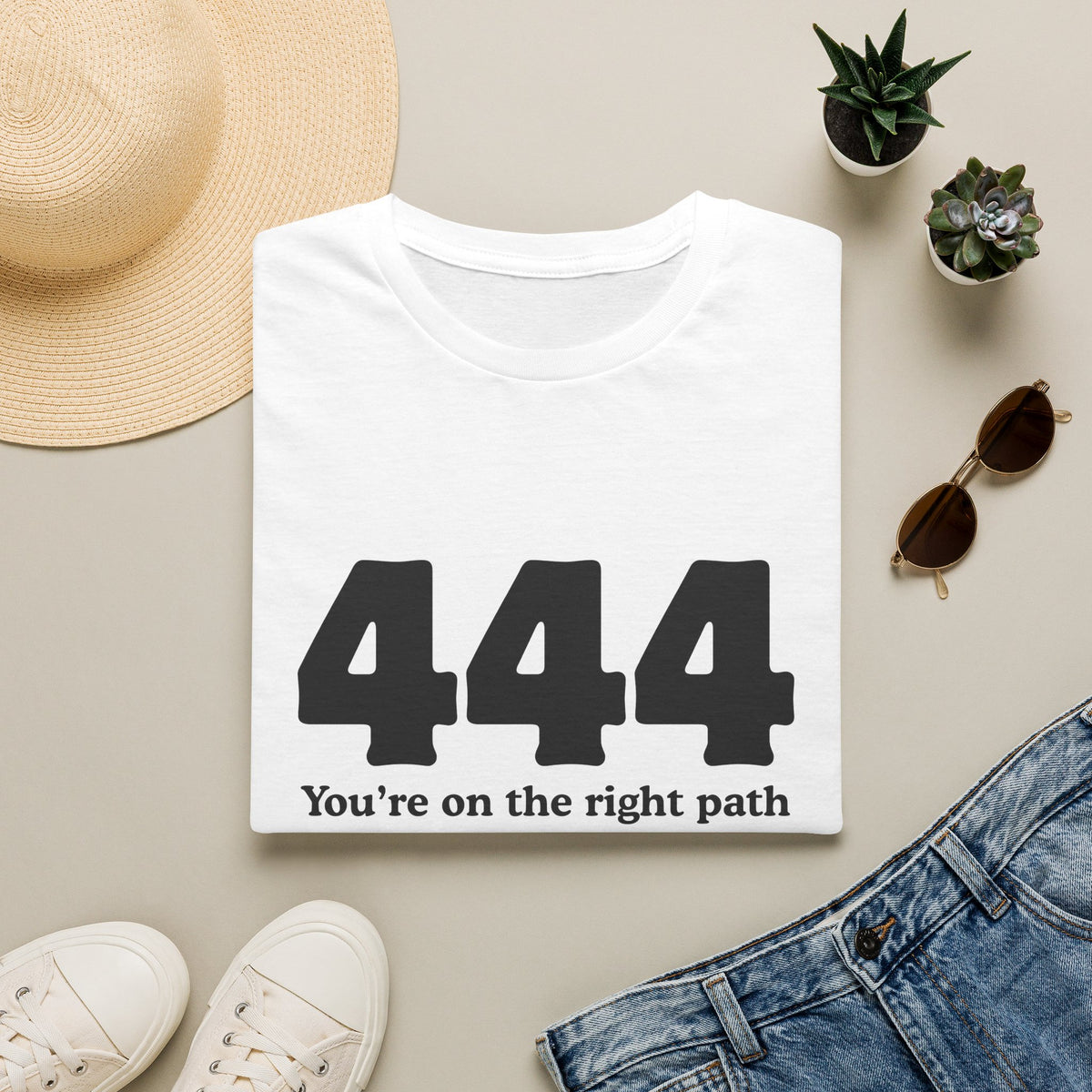 444 "You’re On The Right Path" T‑Shirt — Spiritual Numerology Tee
