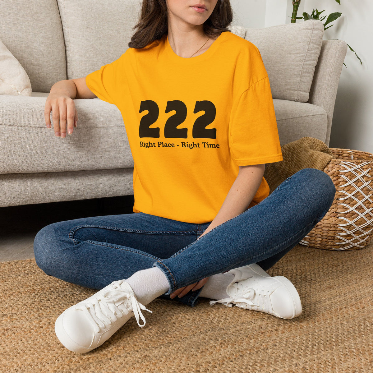 222 Right Place Right Time T-Shirt — Angel Number 222 Spiritual Tee