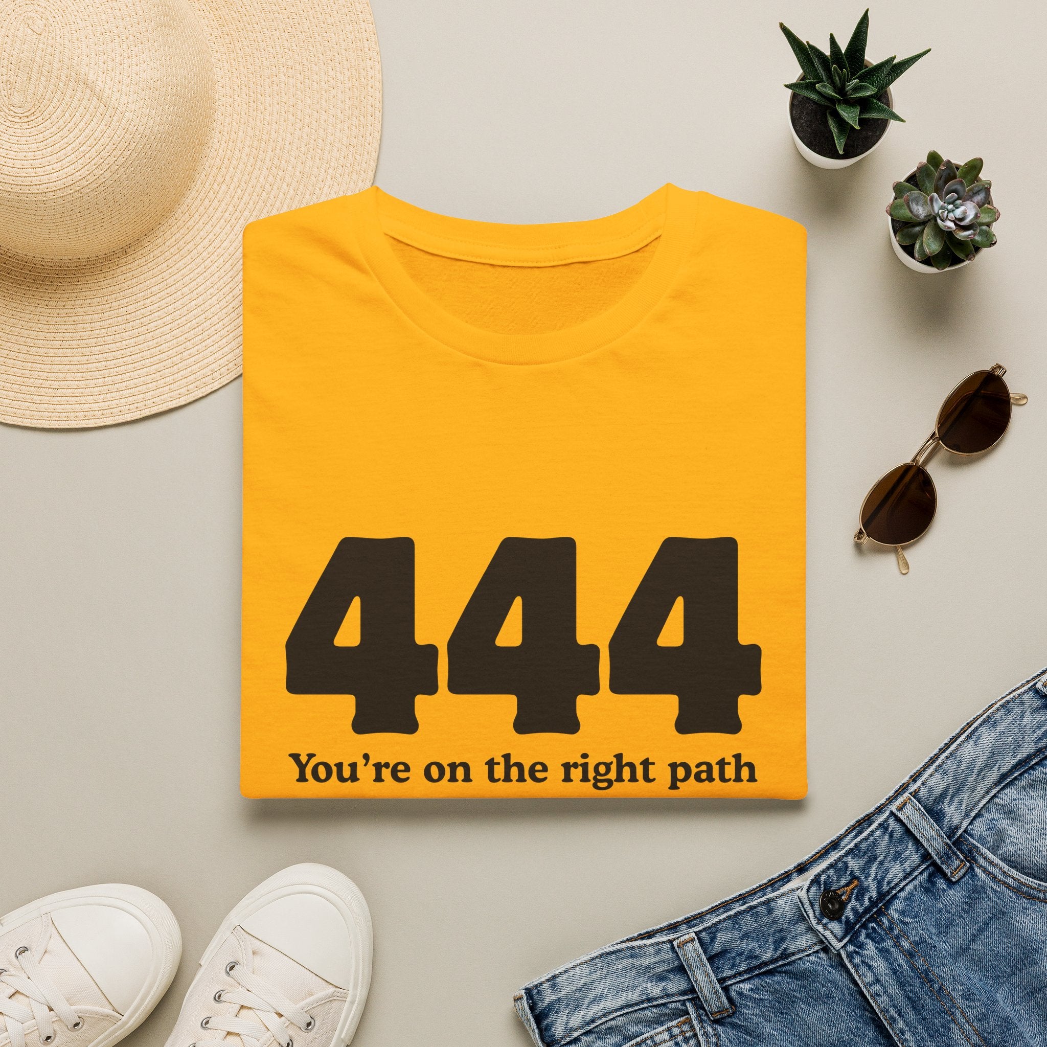 444 "You’re On The Right Path" T‑Shirt — Spiritual Numerology Tee