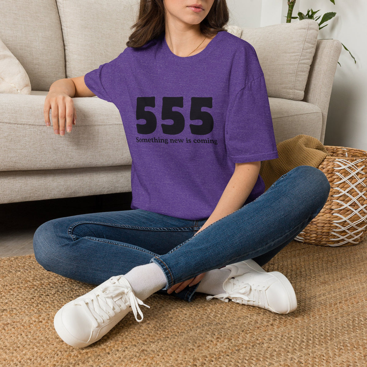 555 T‑Shirt — "Something New Is Coming" Angel Number Tee