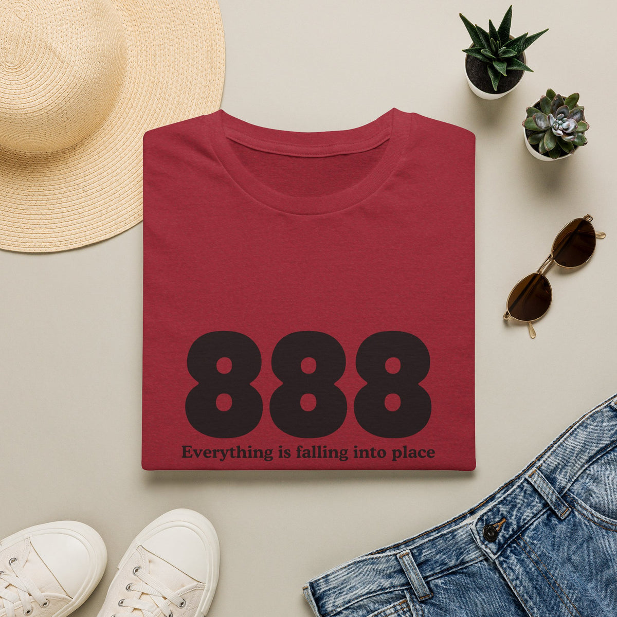 888 T-Shirt — "Everything is falling into place" Inspirational Numerology Tee
