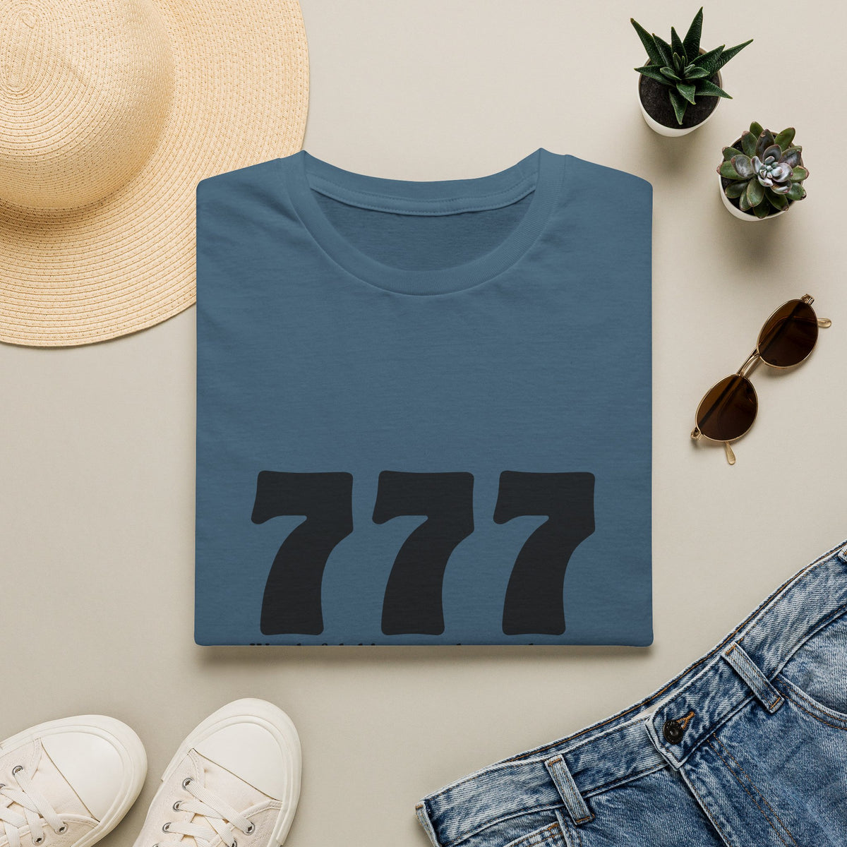777 Lucky Number T-Shirt — Positive Vibes Graphic Tee