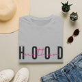 Hood Mum T-Shirt — Trendy 'HOOD' Script Graphic Tee for Mums