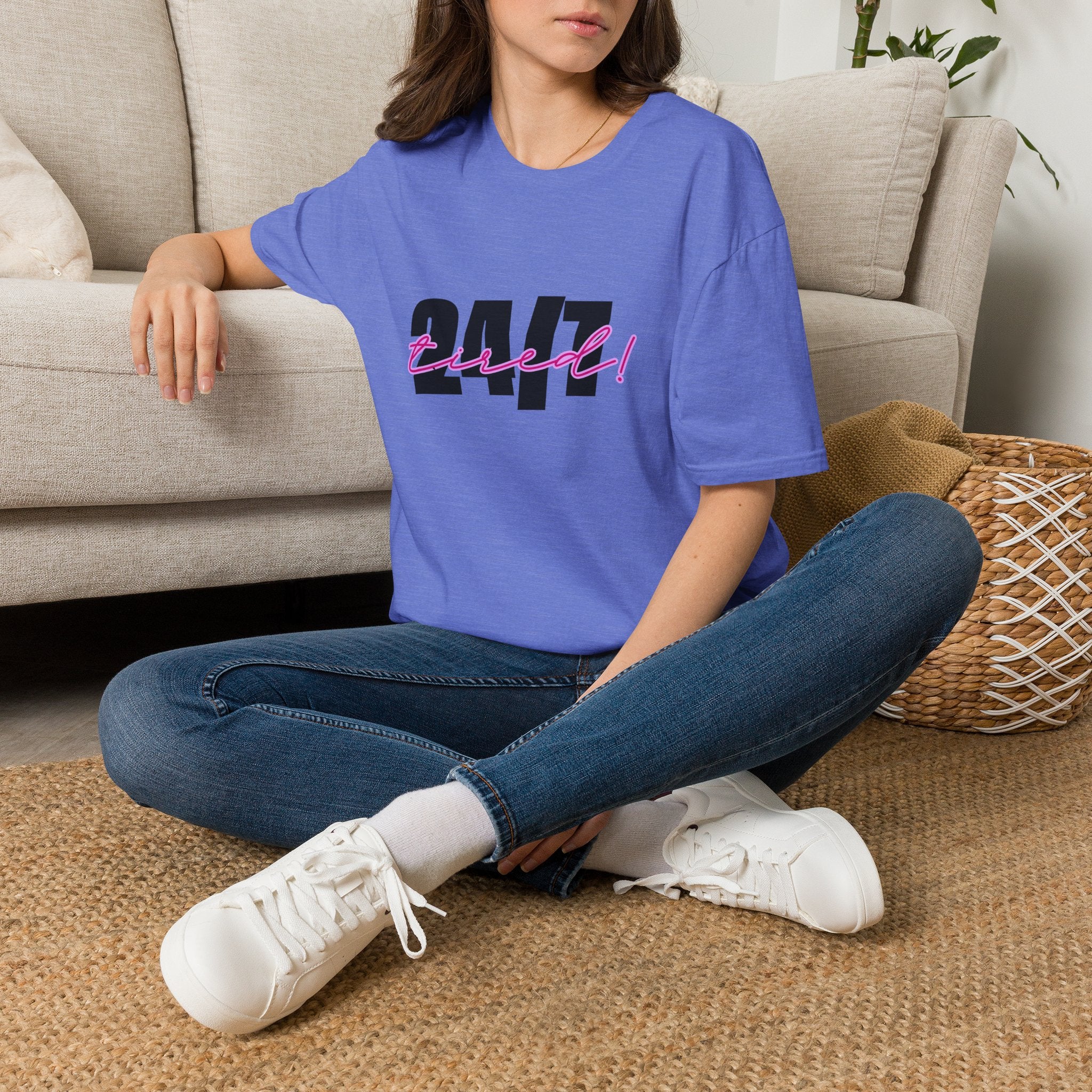 T-Shirt — "24/7 Tired" Graphic Tee