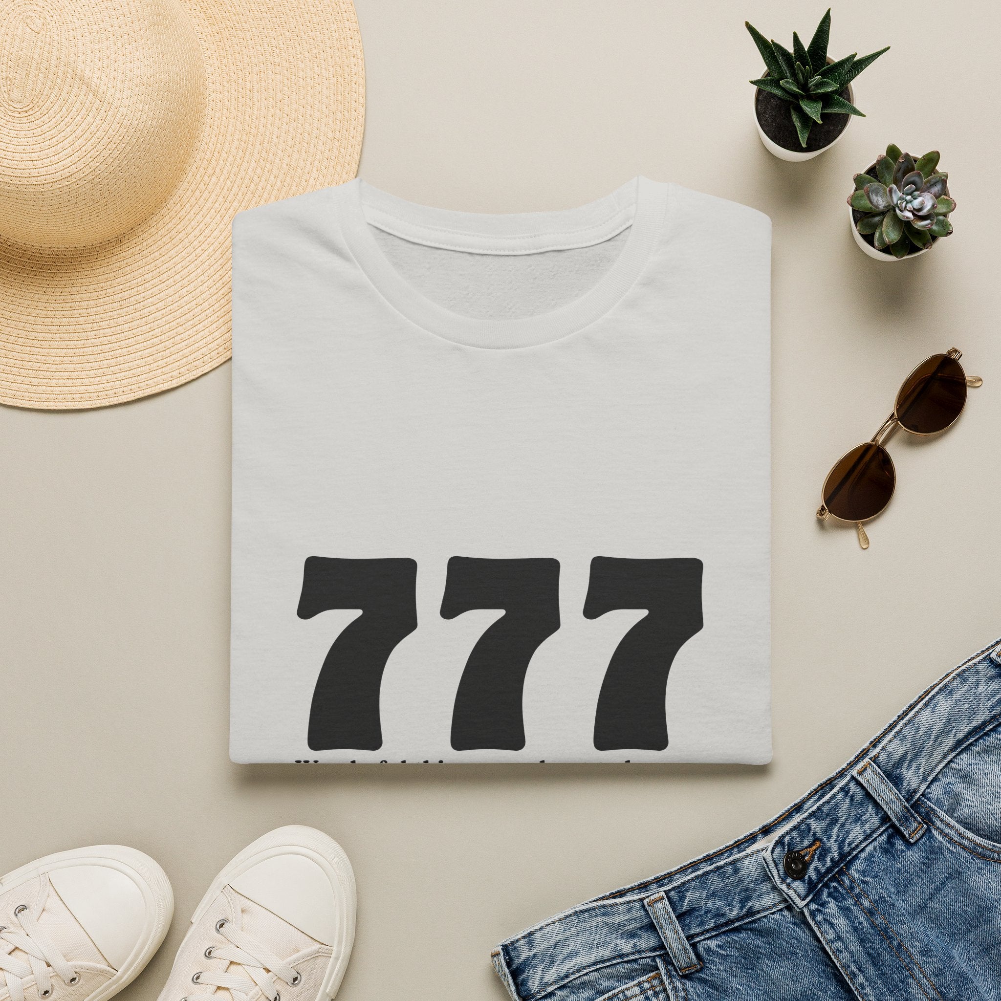 777 Lucky Number T-Shirt — Positive Vibes Graphic Tee