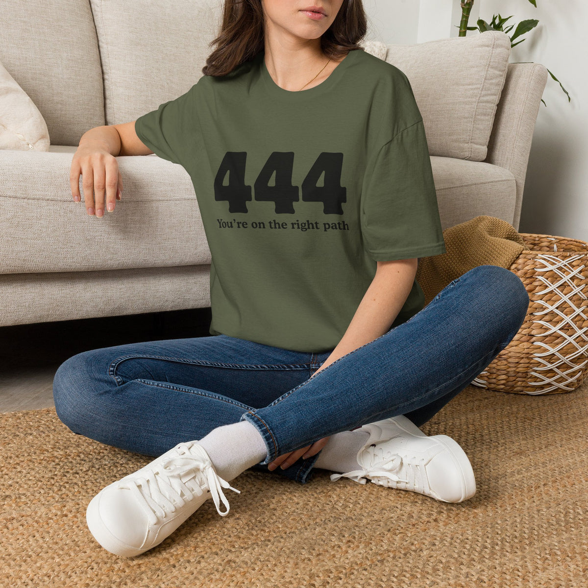 444 "You’re On The Right Path" T‑Shirt — Spiritual Numerology Tee