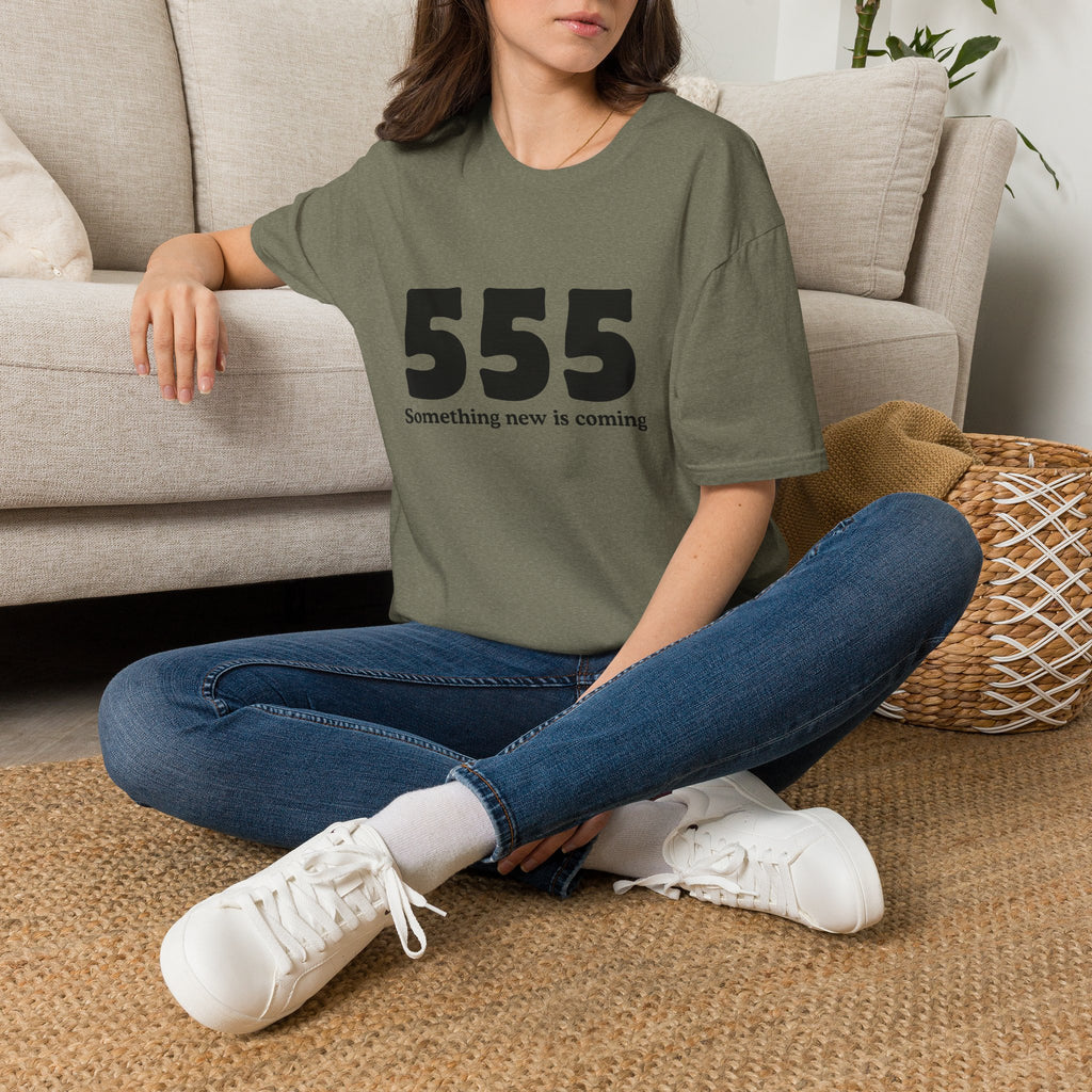 555 T‑Shirt — "Something New Is Coming" Angel Number Tee