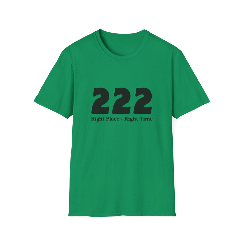 222 Right Place Right Time T-Shirt — Angel Number 222 Spiritual Tee