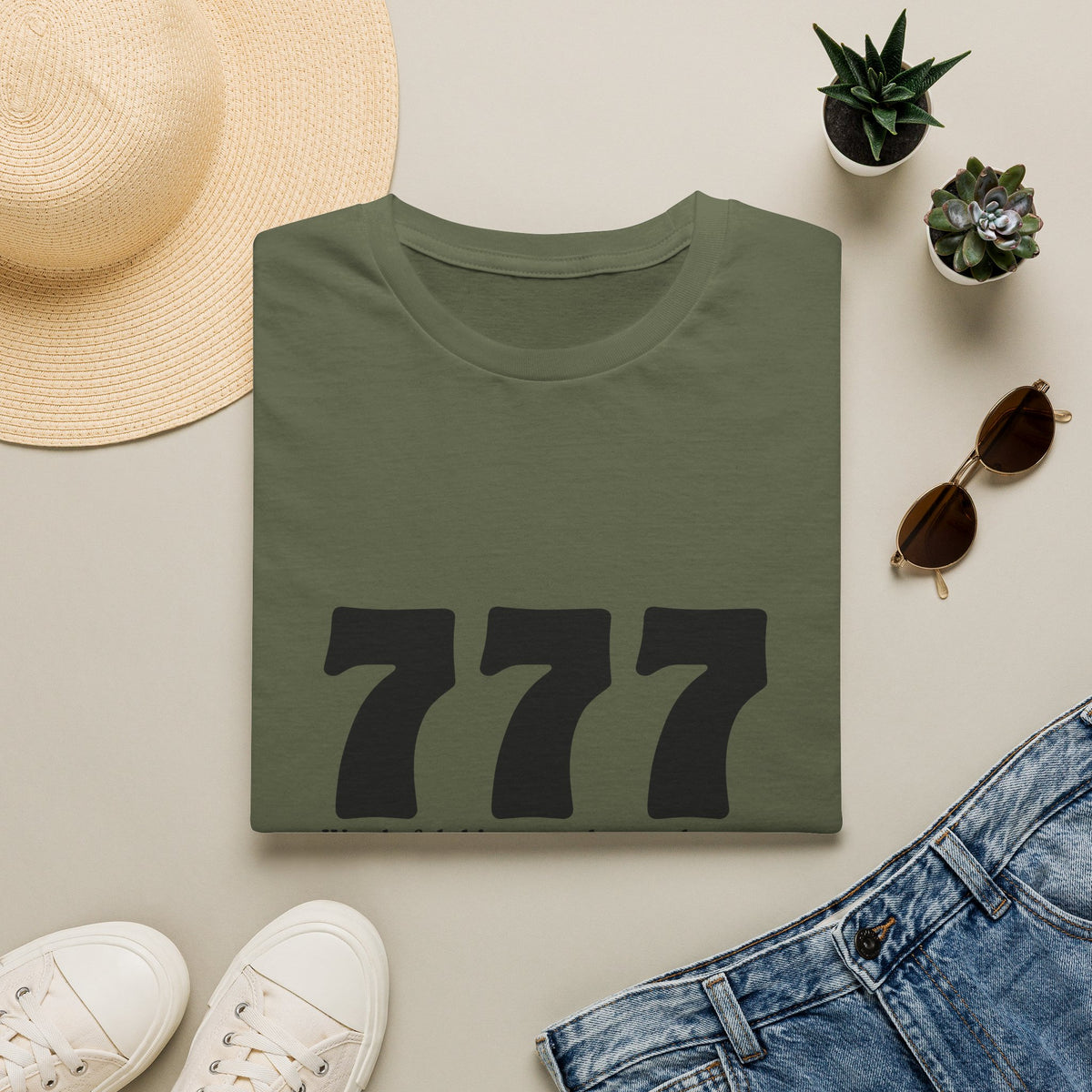 777 Lucky Number T-Shirt — Positive Vibes Graphic Tee